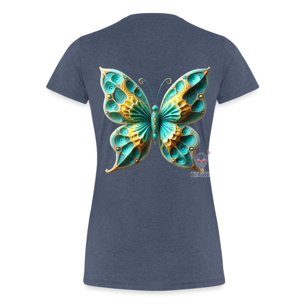 Woman T-Shirt Aqua Wing Symphony - Blau meliert
