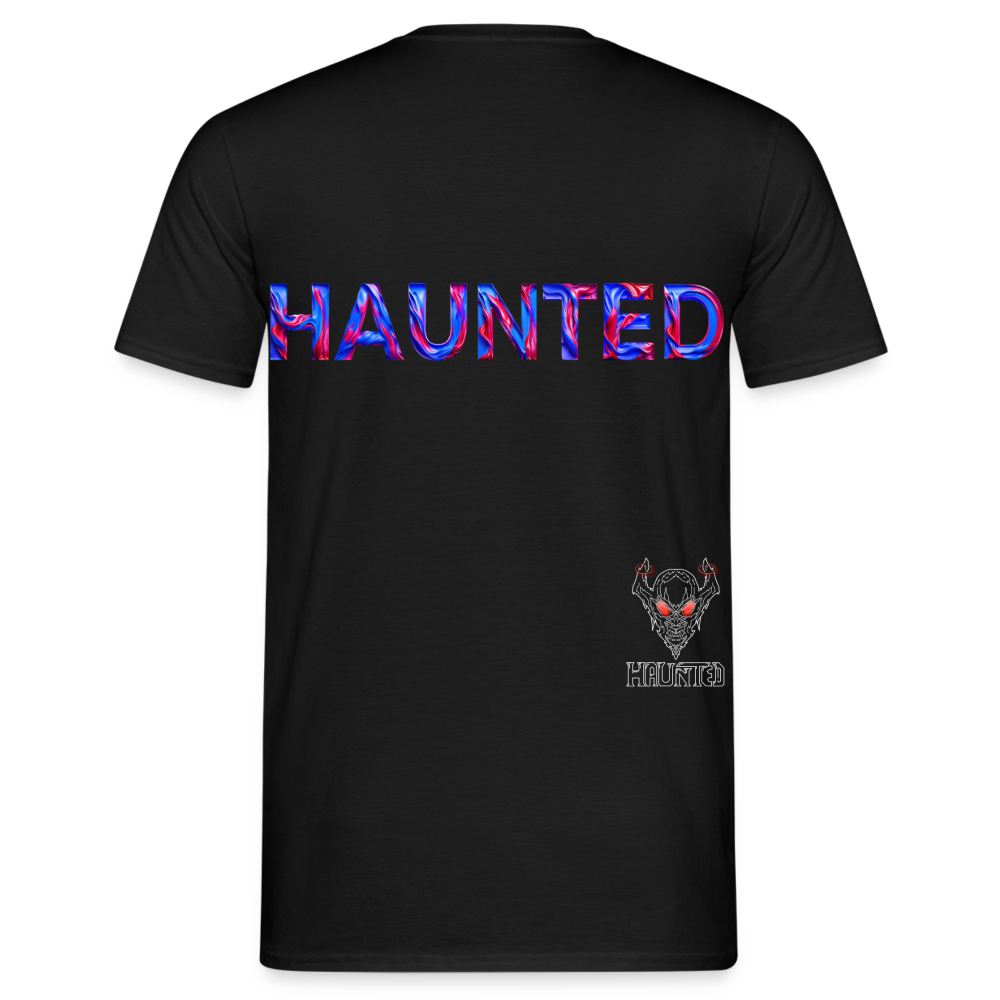 Men T-Shirt Cosmic Flame Surge - Schwarz