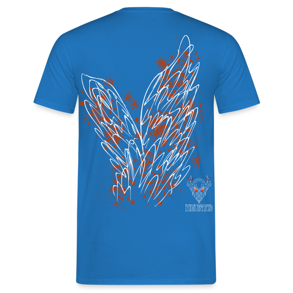 Men T-Shirt Orange Wings - Royalblau