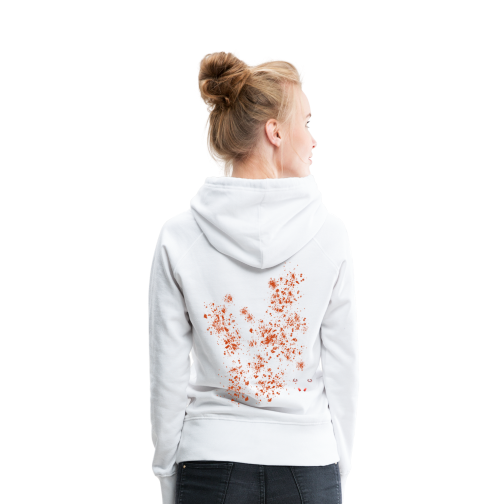 Women Hoodie Orange Wings - Weiß