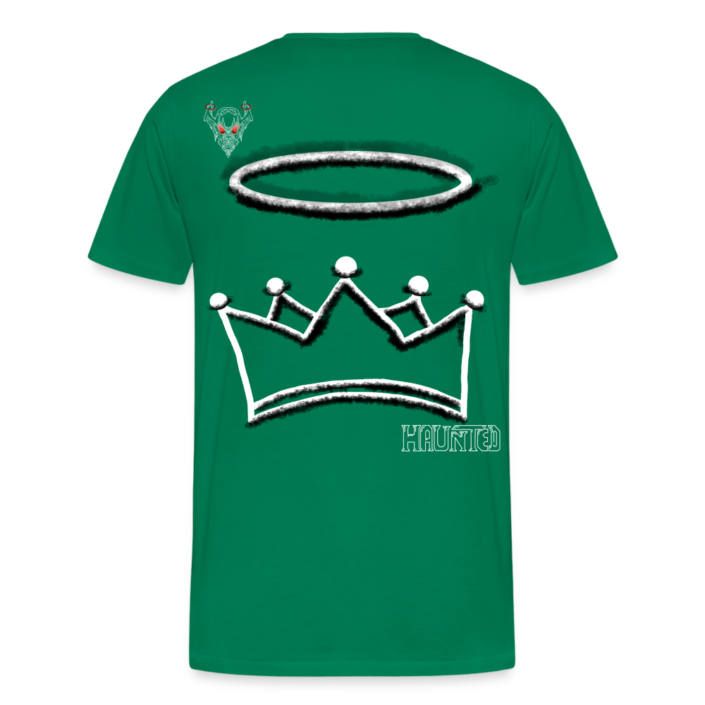 Man T-Shirt Crown and Ring Light - Kelly Green