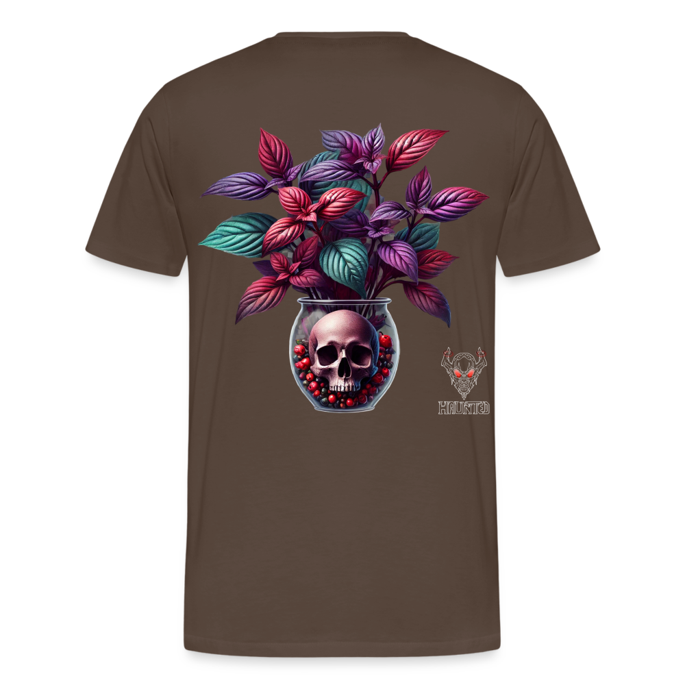 Men T-Shirt Skull Bloom Vase - Edelbraun