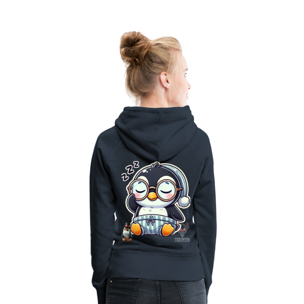 Women Hoodie Sleepy KasPenguin - Navy