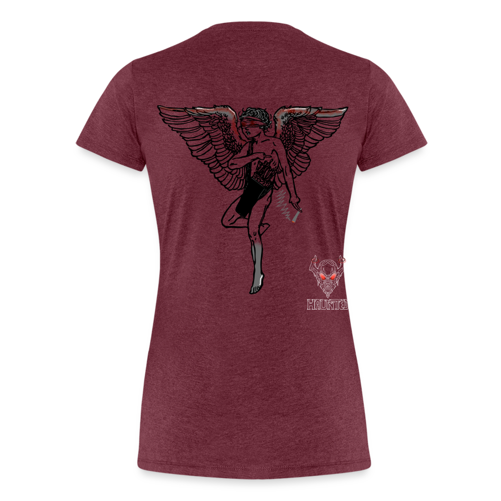 Woman T-Shirt Angel bloody - Bordeauxrot meliert