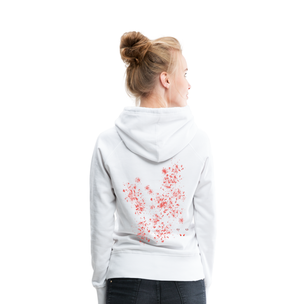 Women Hoodie Light Red Wings - Weiß