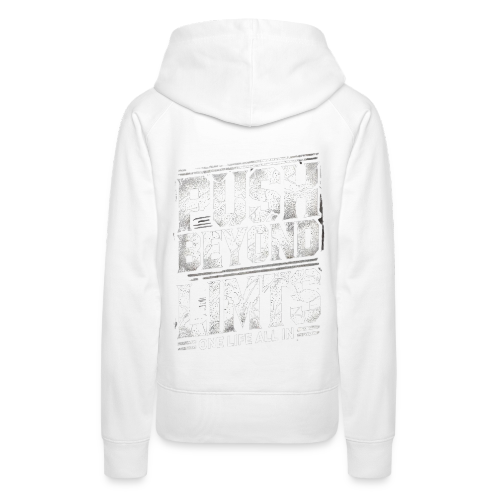 Women Hoodie Push Beyond Limits - Weiß