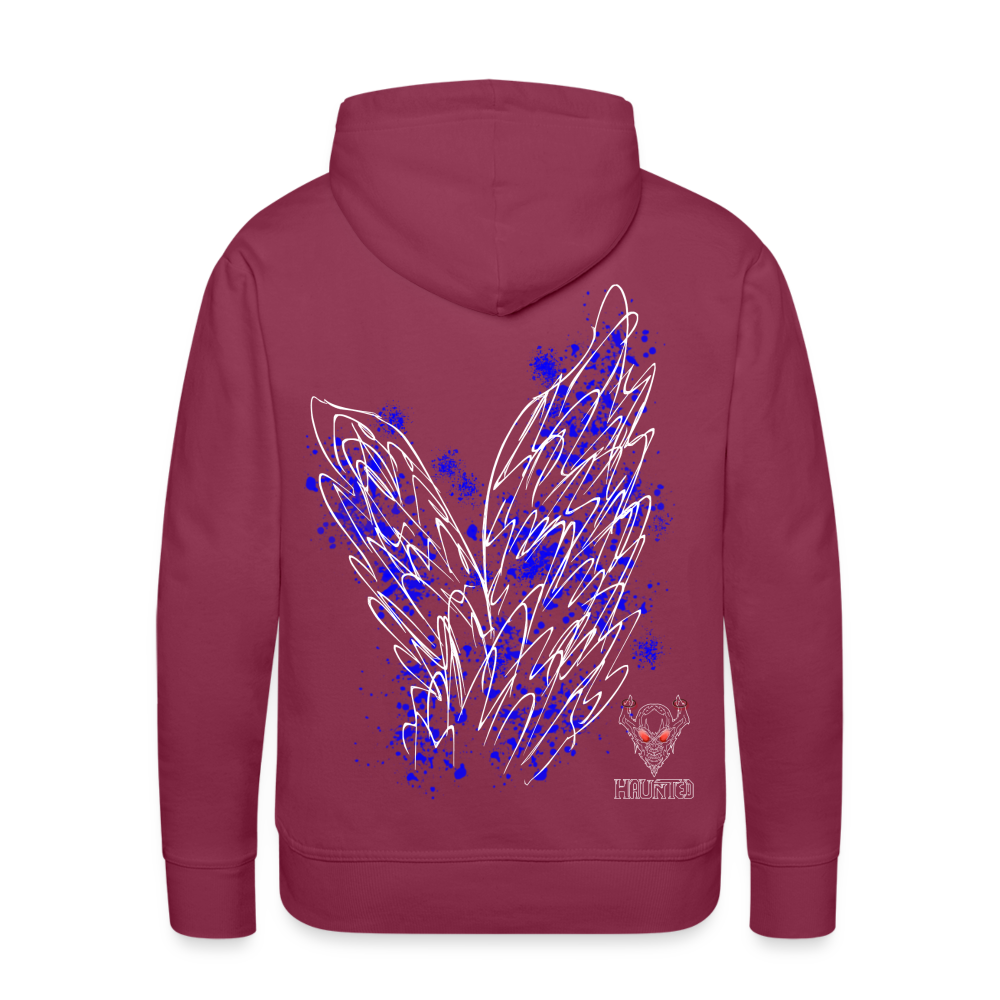 Men Hoodie Blue Wings - Bordeaux