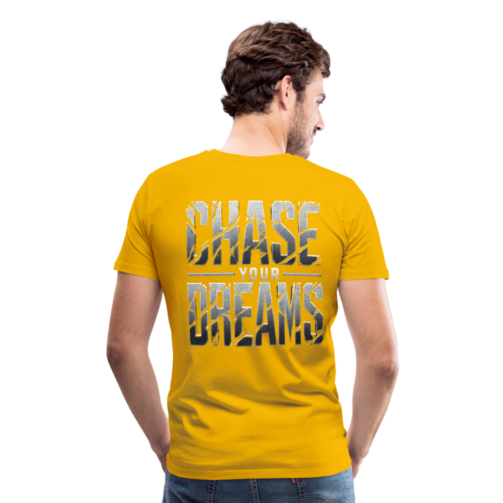 Men T-Shirt Chase Your Dreams - Sonnengelb