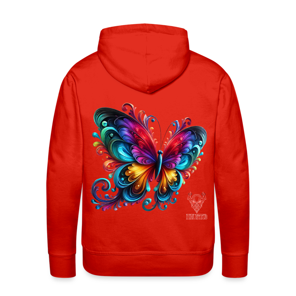 Men Hoodie Radiant Butterfly Art - Rot