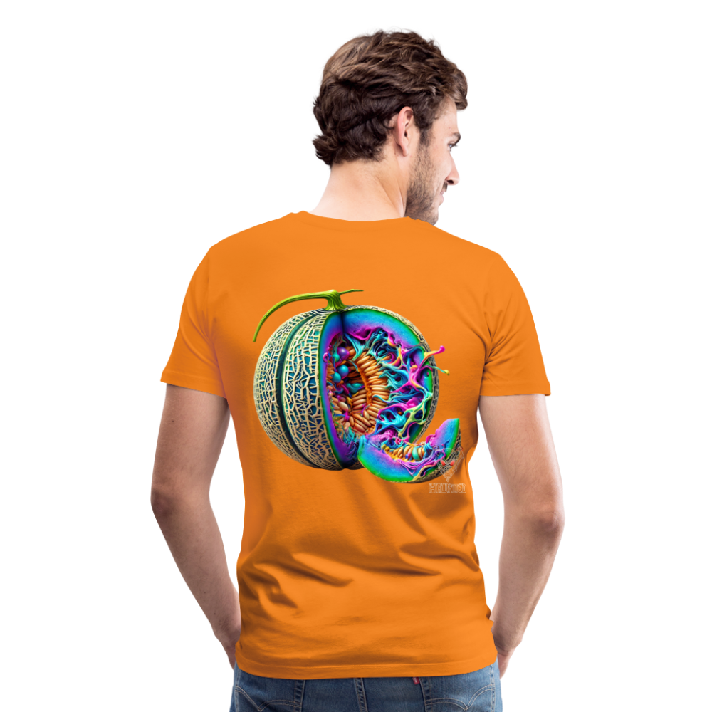 Men T-Shirt Neon Melon Art - Orange