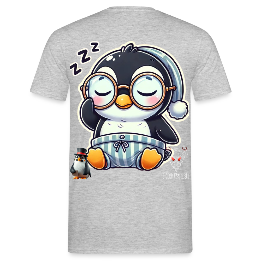 Men T-Shirt Sleepy KasPenguin - Grau meliert