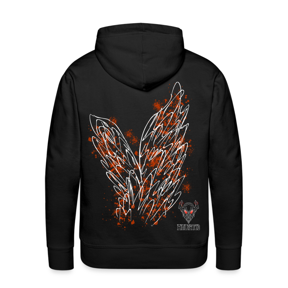 Men Hoodie Orange Wings - Schwarz