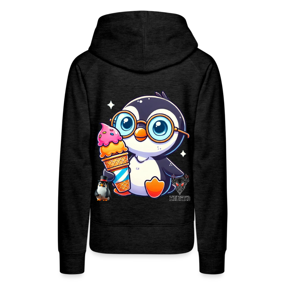 Women Hoodie KasPenguin with Ice - Anthrazit