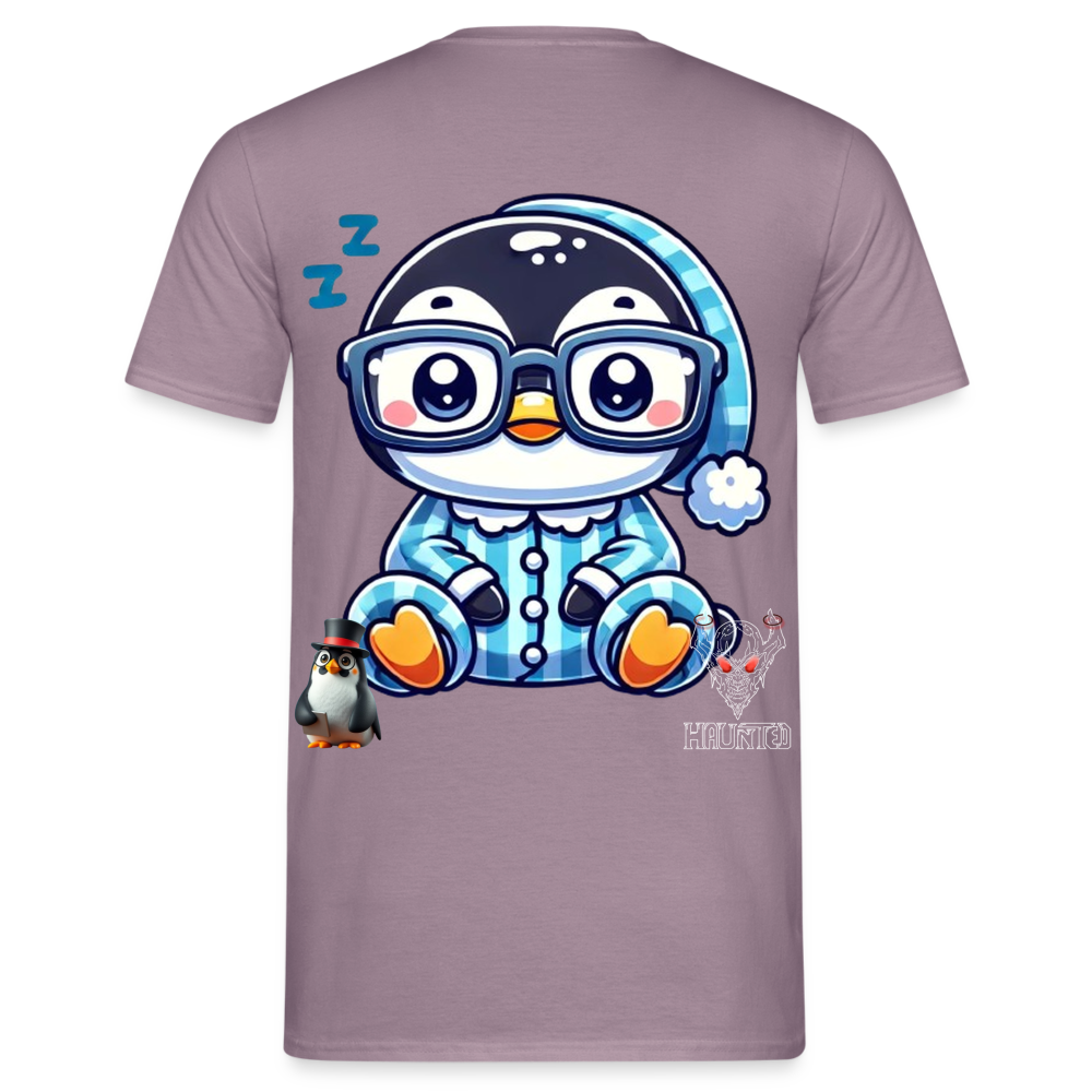 Men T-Shirt KasPenguin in Pyjama - Lilagrau