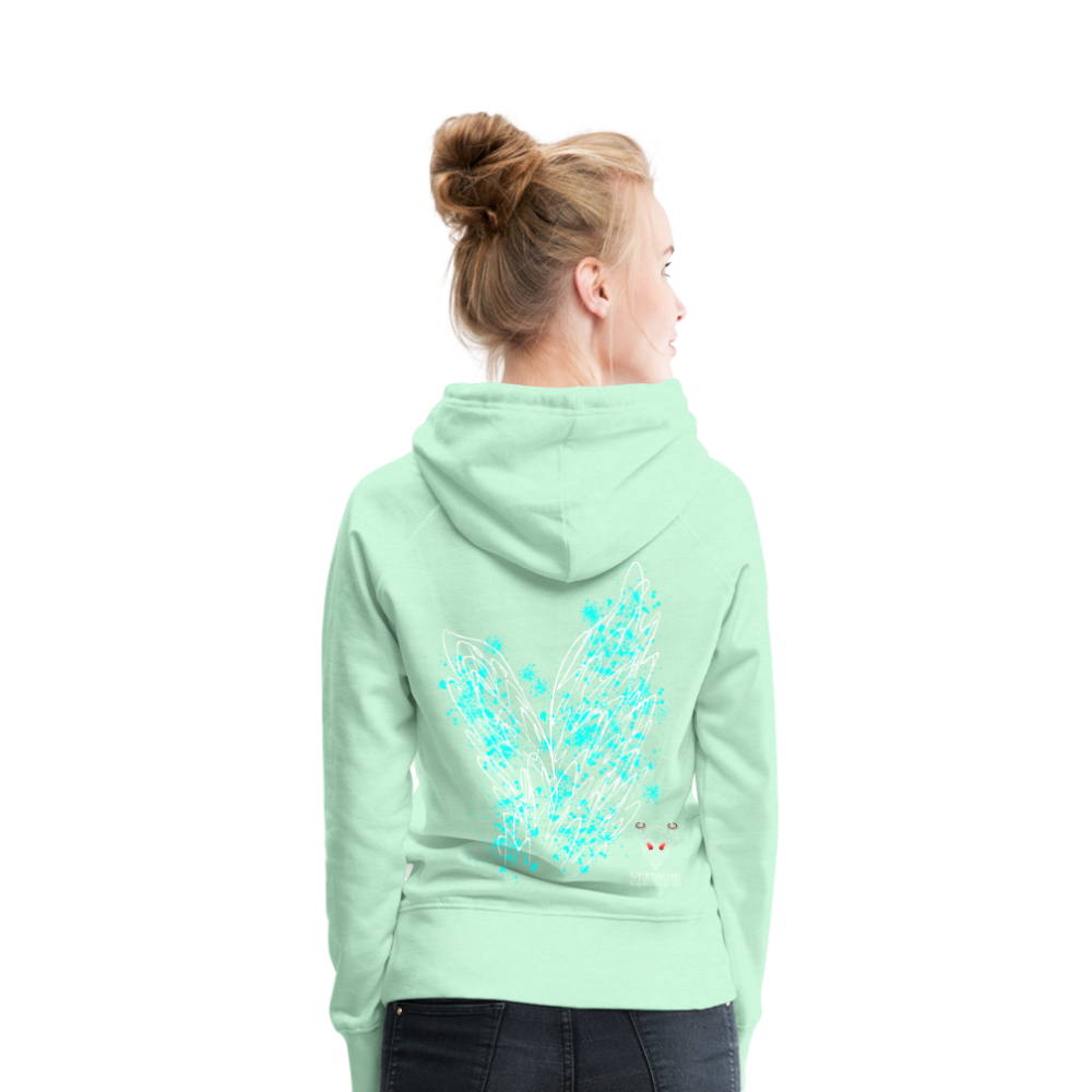Women Hoodie Aqua Wings - helles Mintgrün