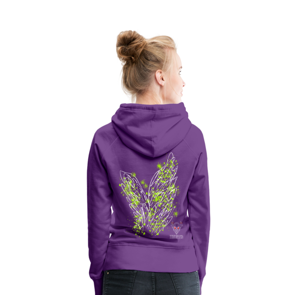 Women Hoodie Poison Green Wings - Purple