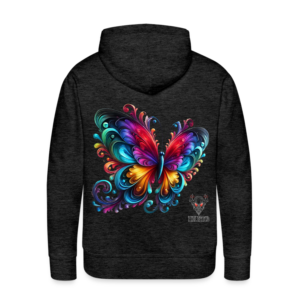 Men Hoodie Radiant Butterfly Art - Anthrazit