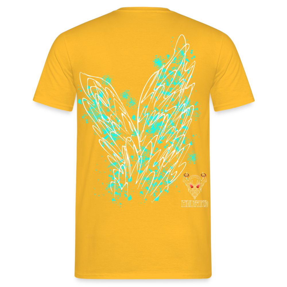 Men T-Shirt Aqua Wings - Gelb