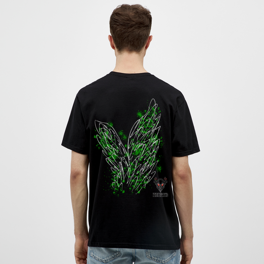 Men T-Shirt Green Wings - Schwarz