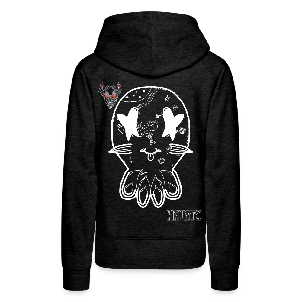 Woman Hoodie Ghost Doodle Light - Anthrazit