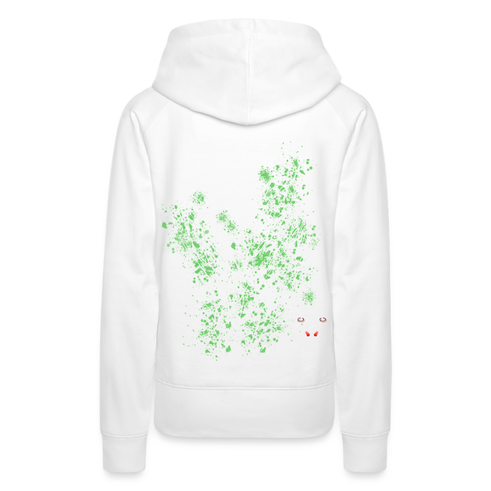 Women Hoodie Light Green Wings - Weiß