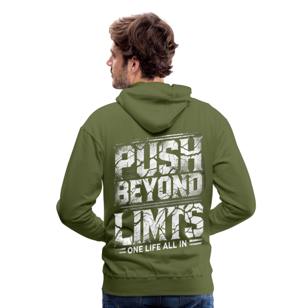 Men Hoodie Push Beyond Limits - Olivgrün