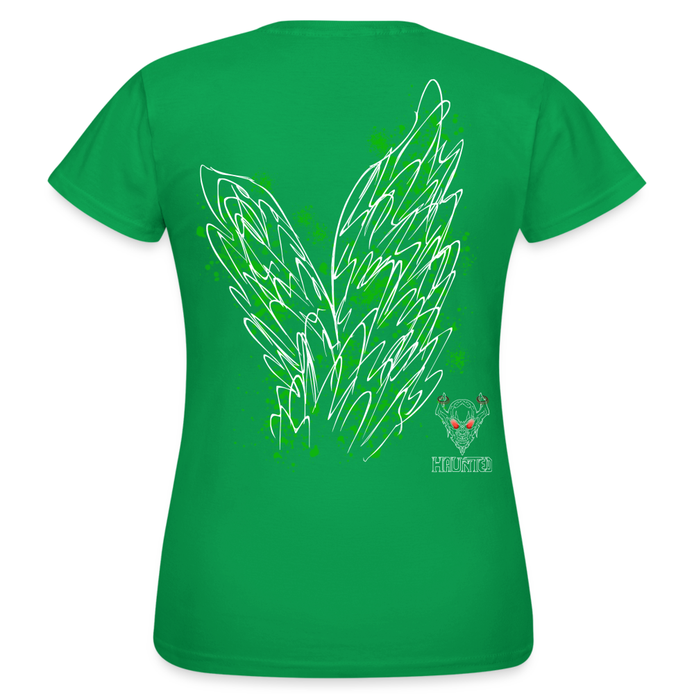 Women T-Shirt Green Wings - Kelly Green