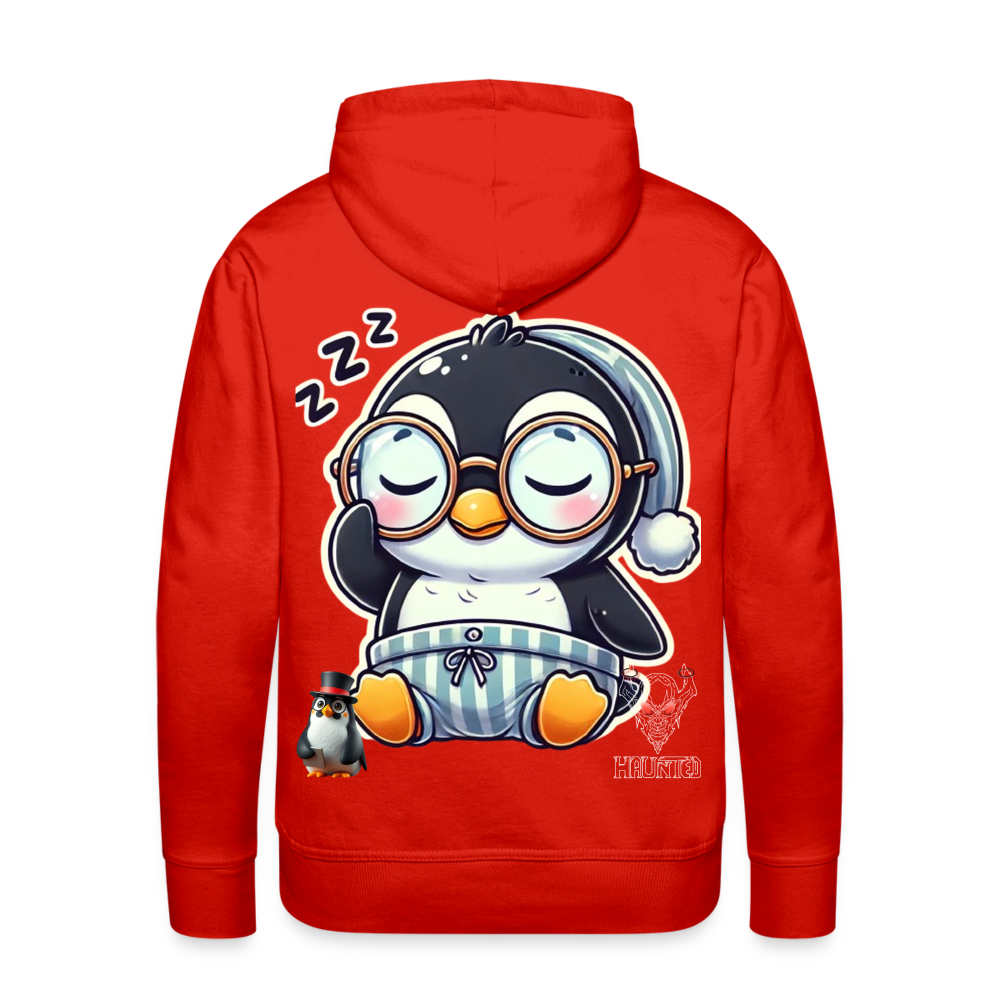 Men Hoodie Sleepy KasPenguin - Rot