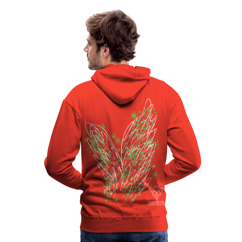 Men Hoodie Light Green Wings - Rot