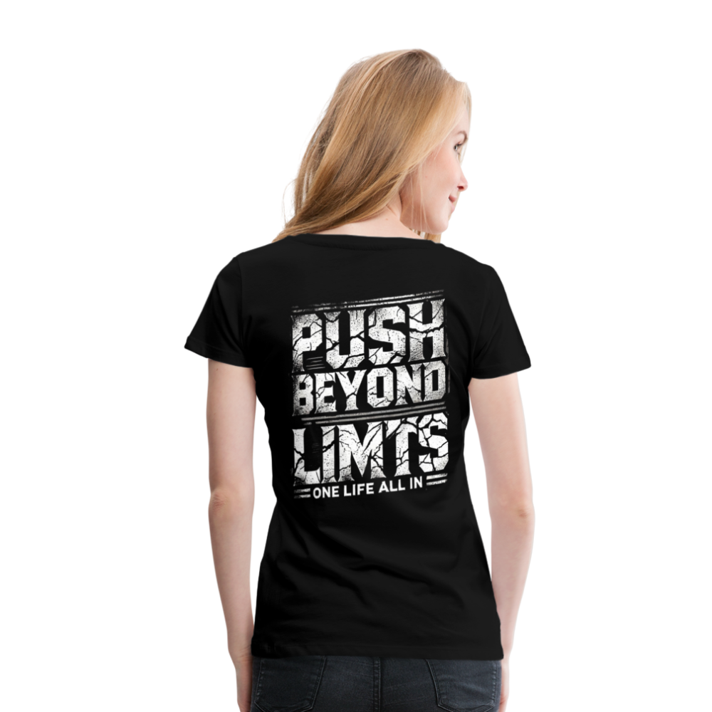 Women T-Shirt Push Beyond Limits - Schwarz