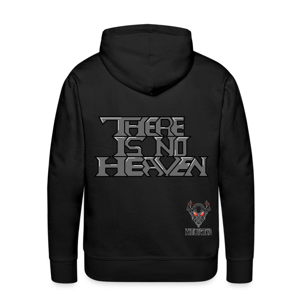 Men Hoodie There Is No Heaven Text - Schwarz