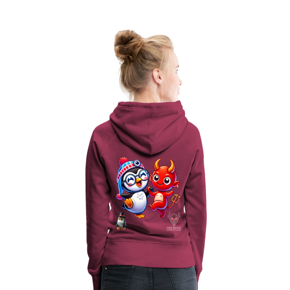Women Hoodie Dancing with Devil - Bordeaux