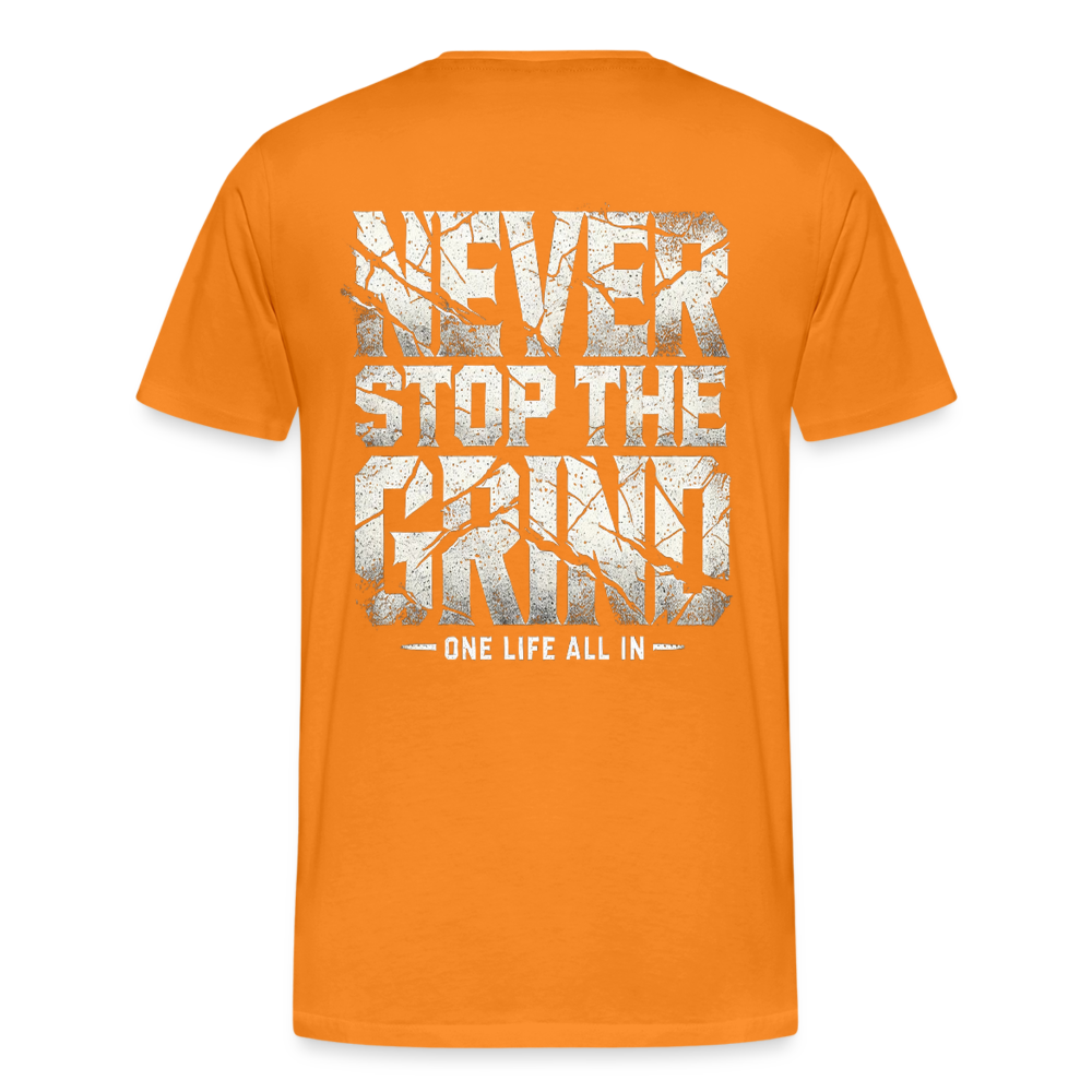 Men T-Shirt Never Stop The Grind - Orange