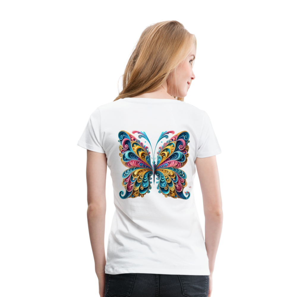 Woman T-Shirt Whimsical Butterfly Harmony - Weiß