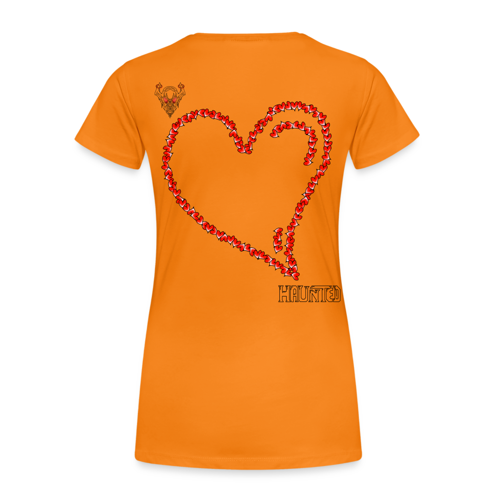 Woman T-Shirt Hearts Dark - Orange