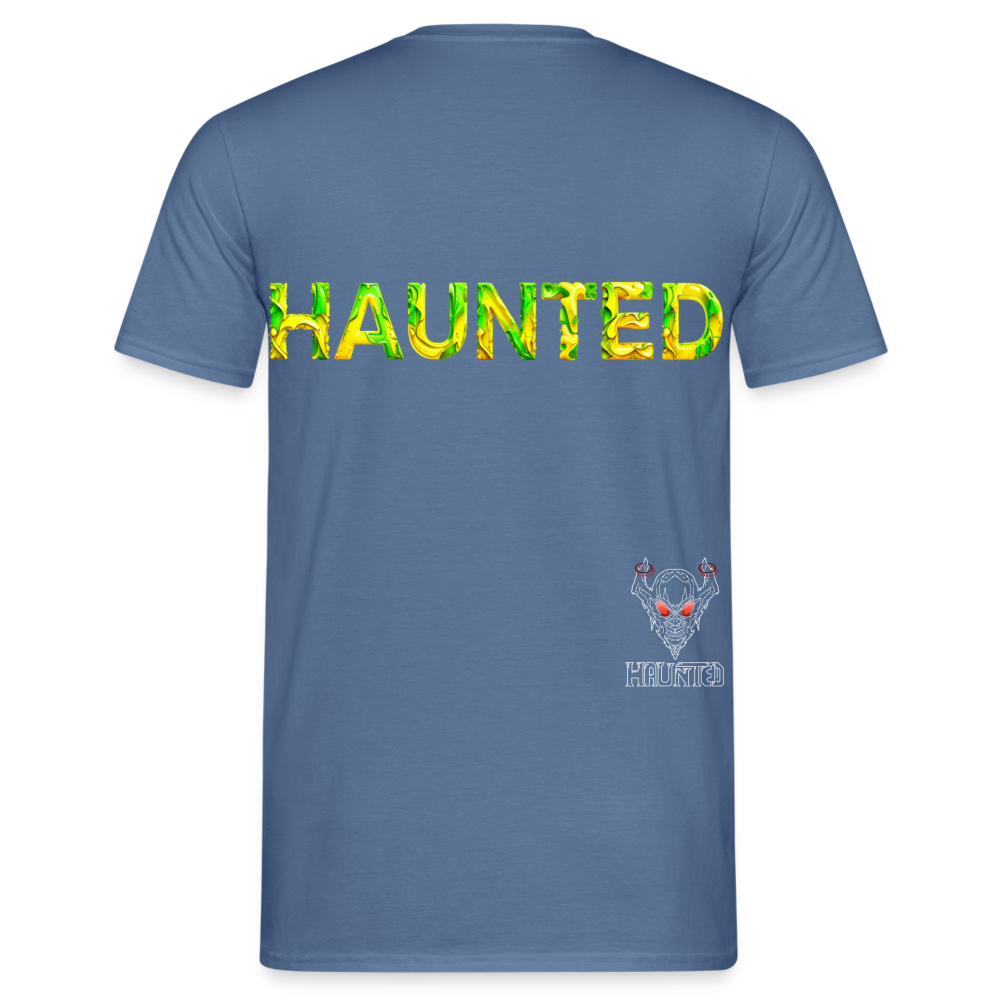Men T-Shirt Citrus Jungle Splash - Taubenblau