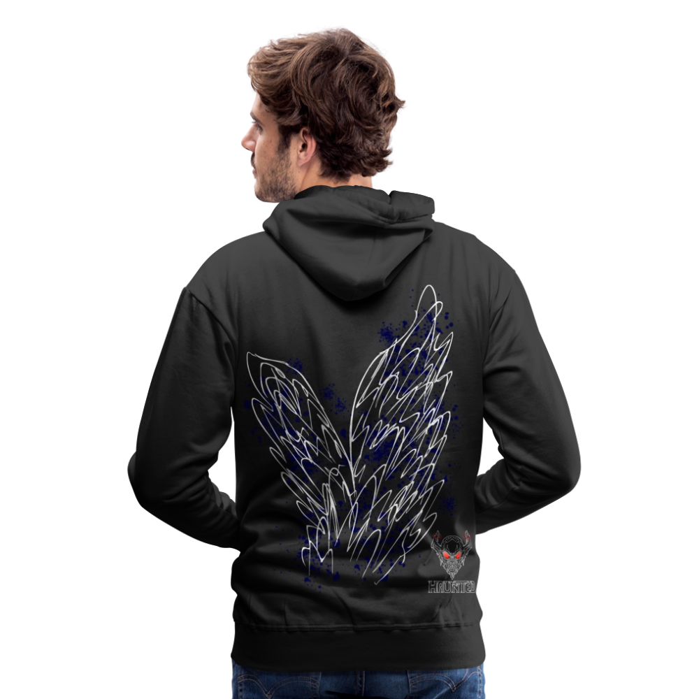 Men Hoodie Dark Blue Wings - Schwarz