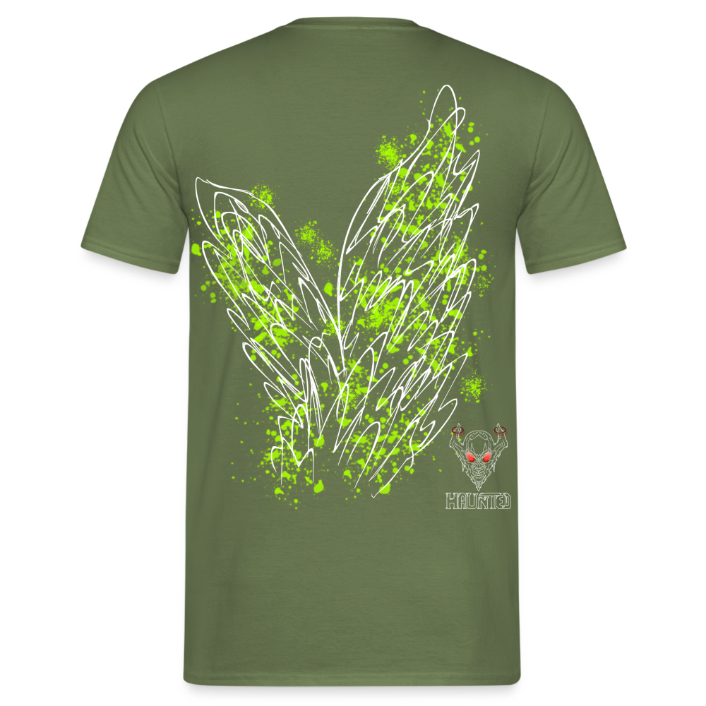 Men T-Shirt Poison Green Wings - Militärgrün