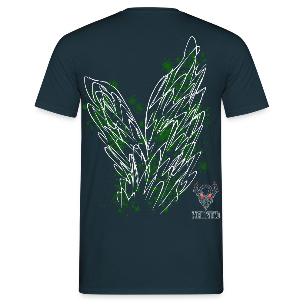 Men T-Shirt Dark Green Wings - Navy
