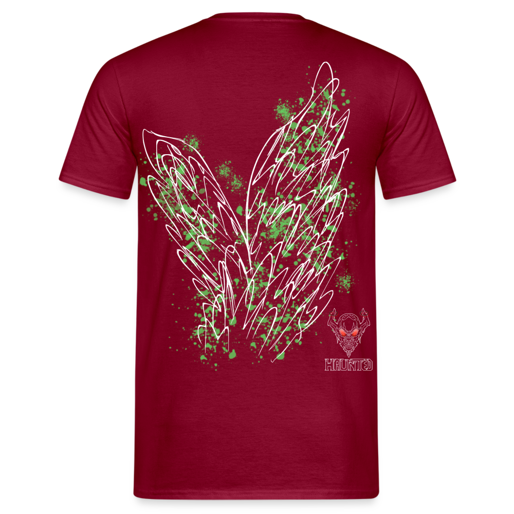 Men T-Shirt Light Green Wings - Ziegelrot