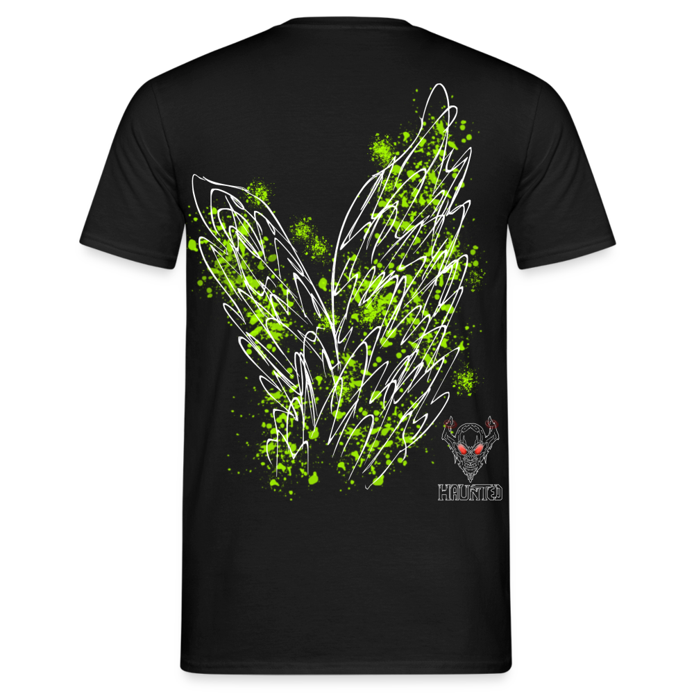 Men T-Shirt Poison Green Wings - Schwarz