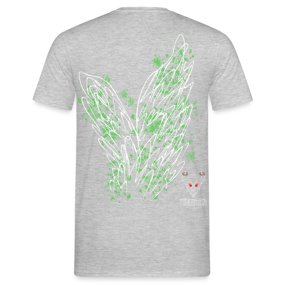 Men T-Shirt Light Green Wings - Grau meliert