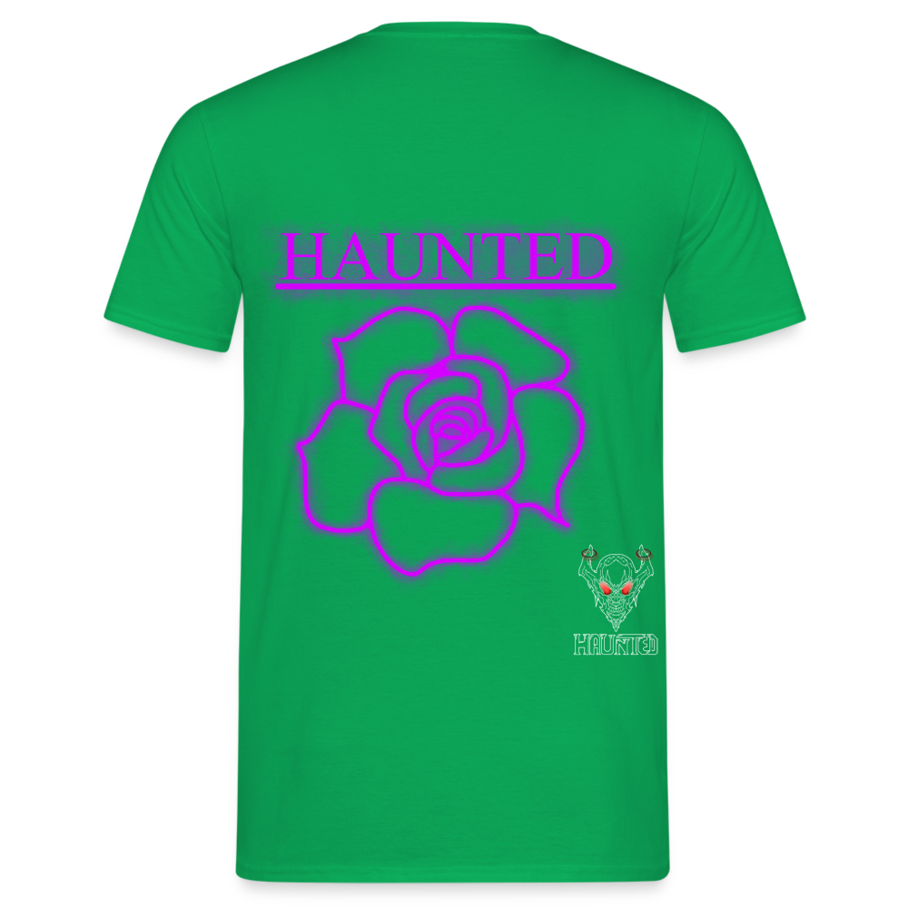 Men T-Shirt Pink Neon Rose - Kelly Green