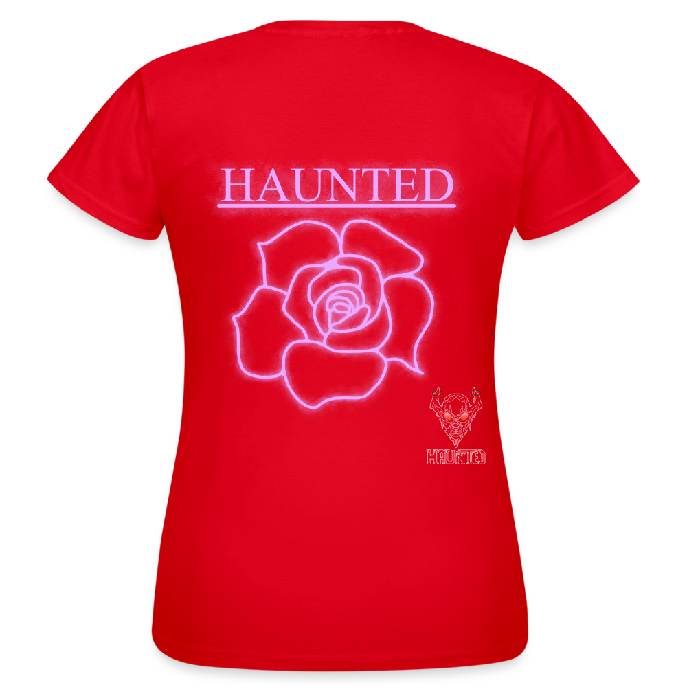 Women T-Shirt Light Pink Neon Rose - Rot