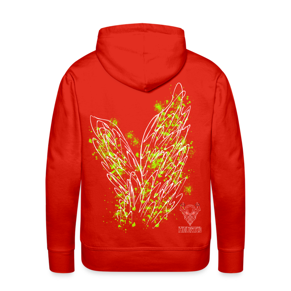 Men Hoodie Poison Green Wings - Rot