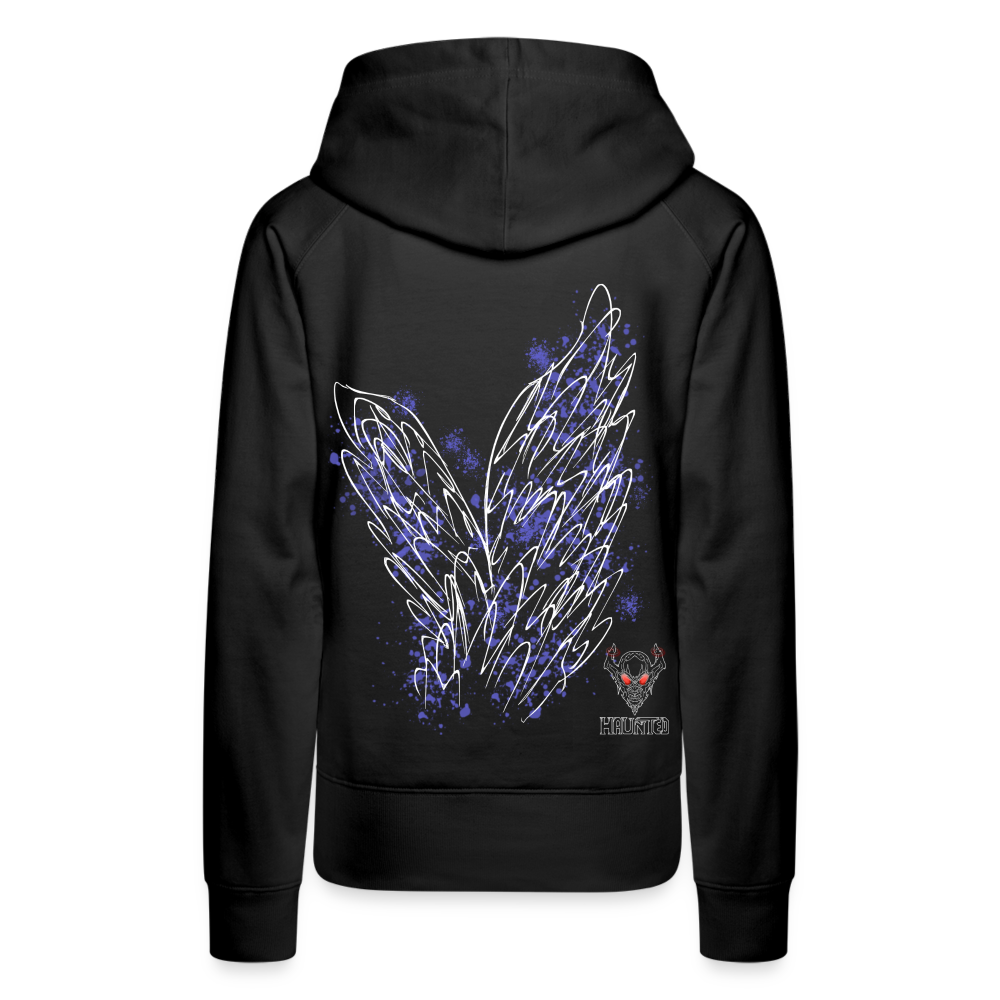 Women Hoodie Light Blue Wings - Schwarz