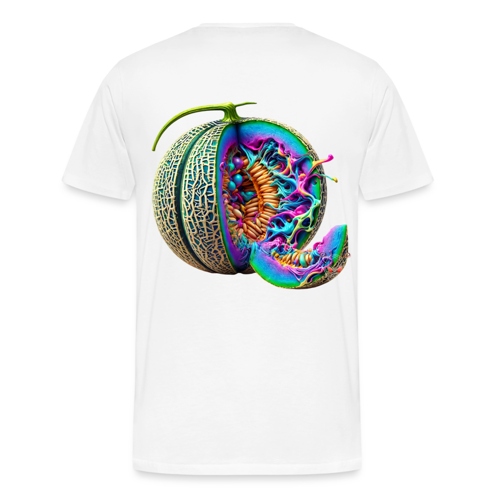 Men T-Shirt Neon Melon Art - Weiß