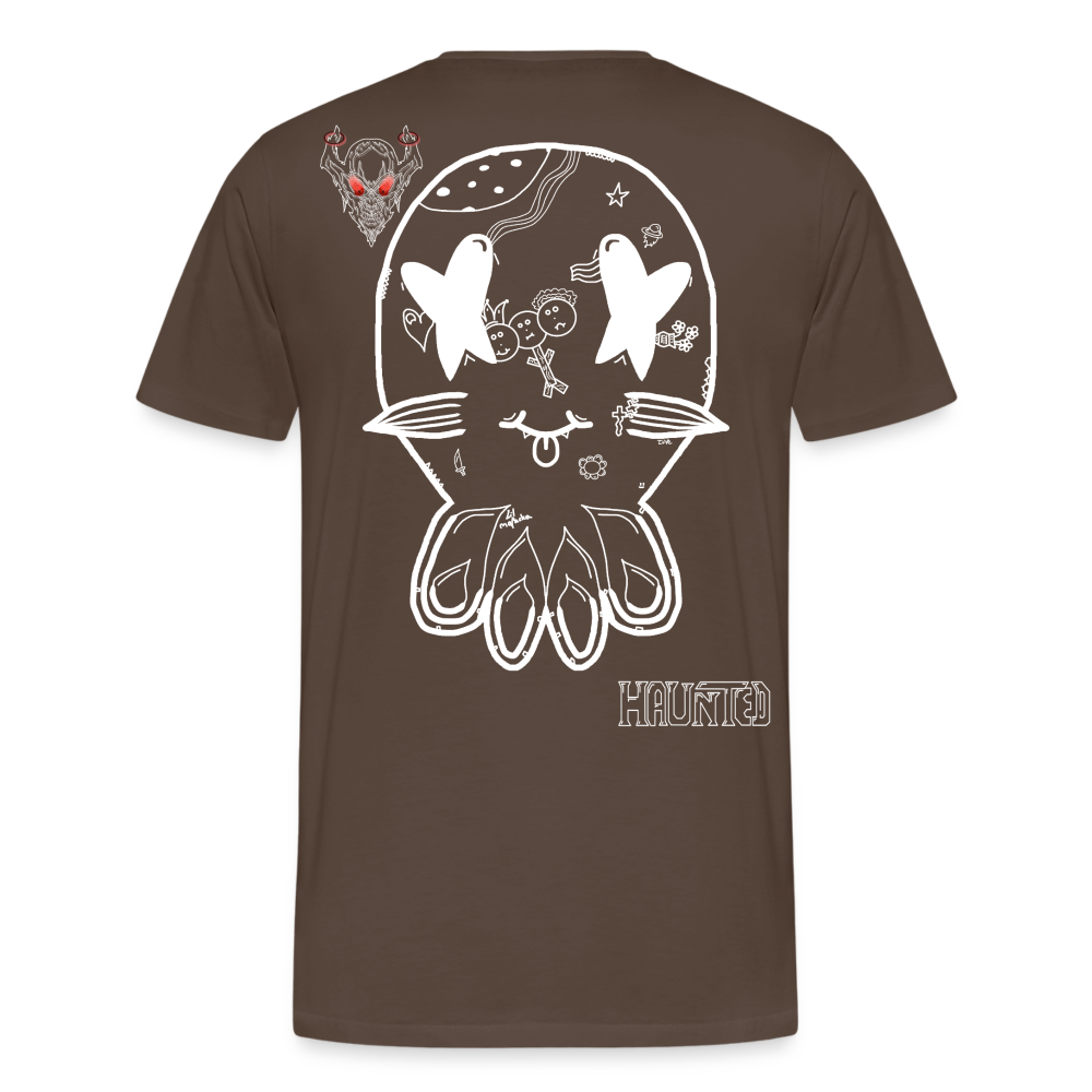 Man T-Shirt Ghost Doodle Light - Edelbraun