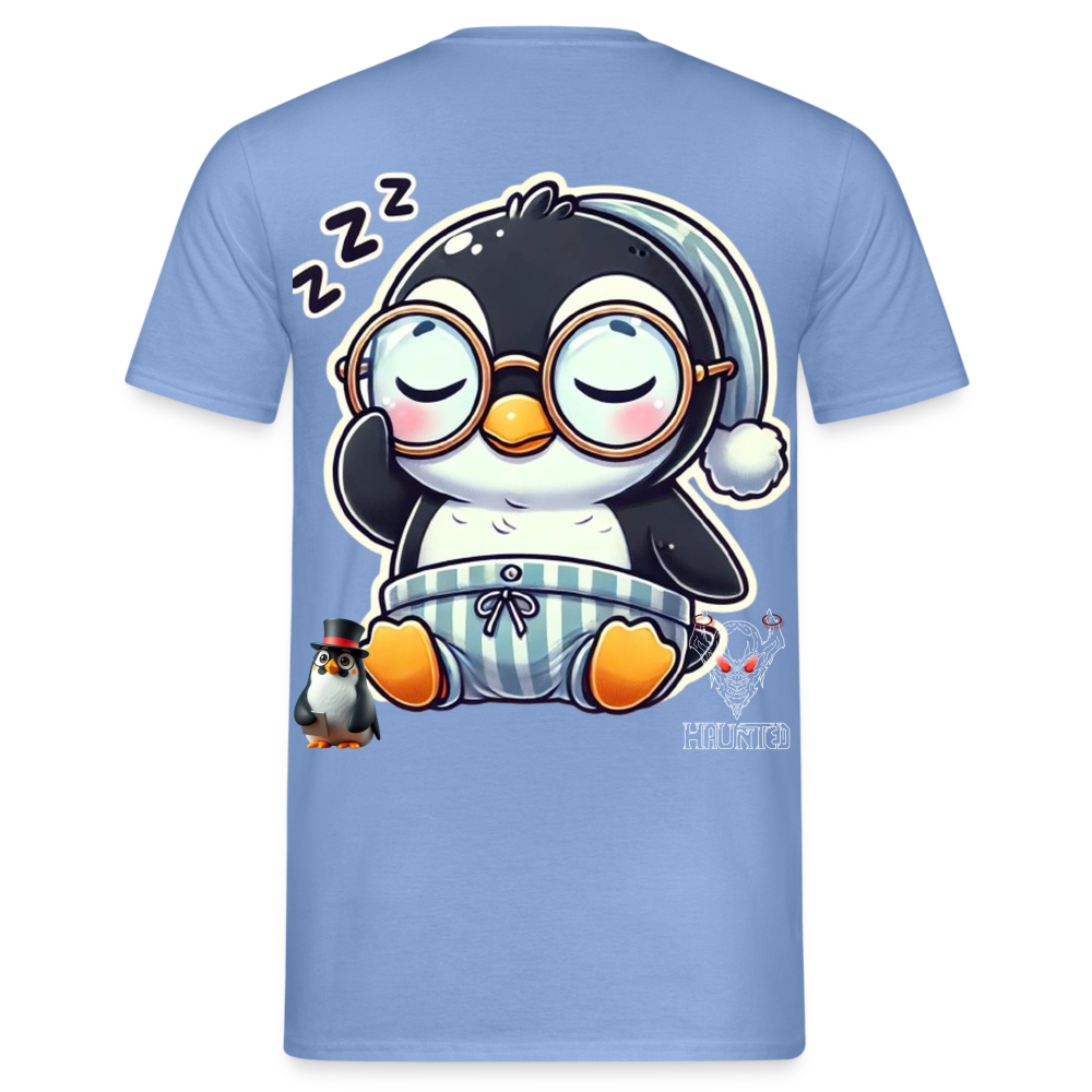Men T-Shirt Sleepy KasPenguin - carolina blue