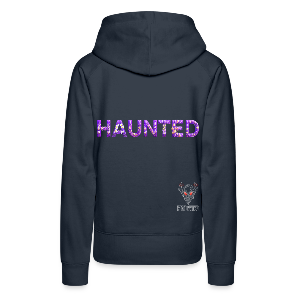 Women Hoodie Lavender Bloom Essence - Navy